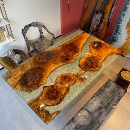 Black Walnut Slab Epoxy Dining Table Tops 48?x 84"x 2" in Stock